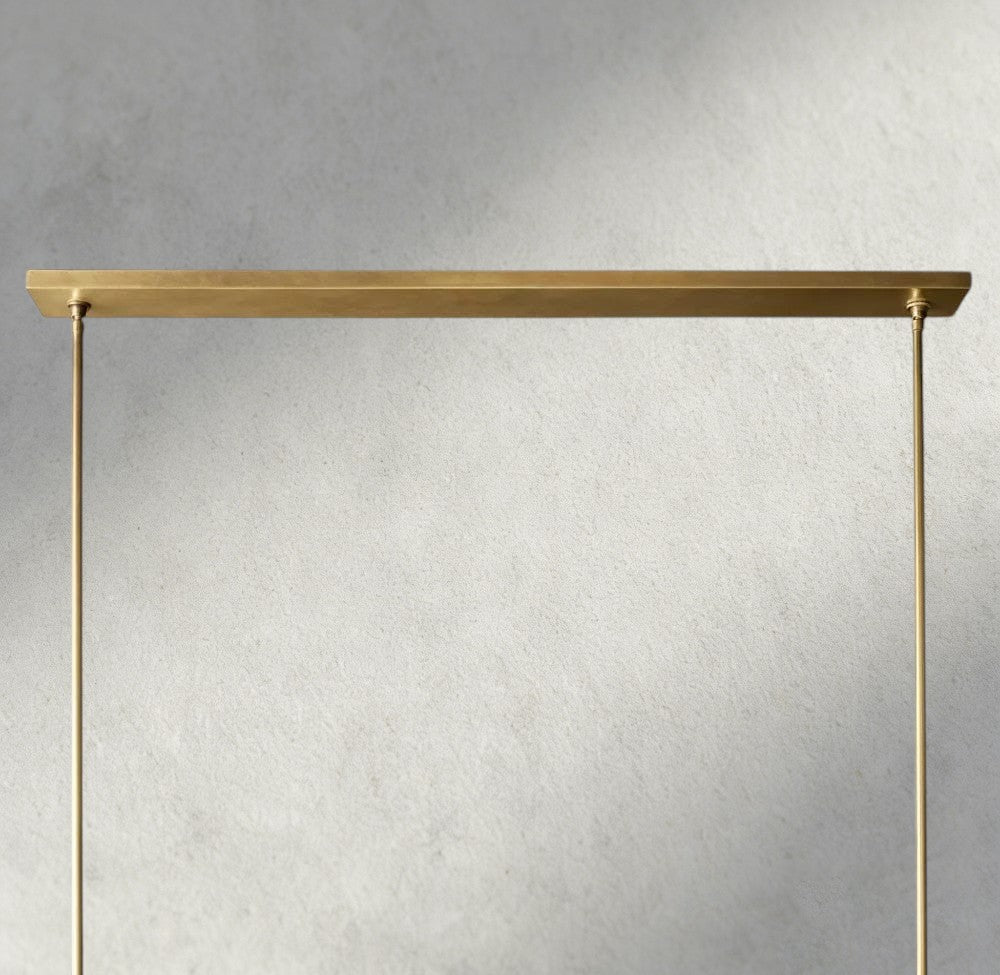 Pauillac Fabric Shade Linear Chandelier 49", 60"-chandelier-Briglighting
