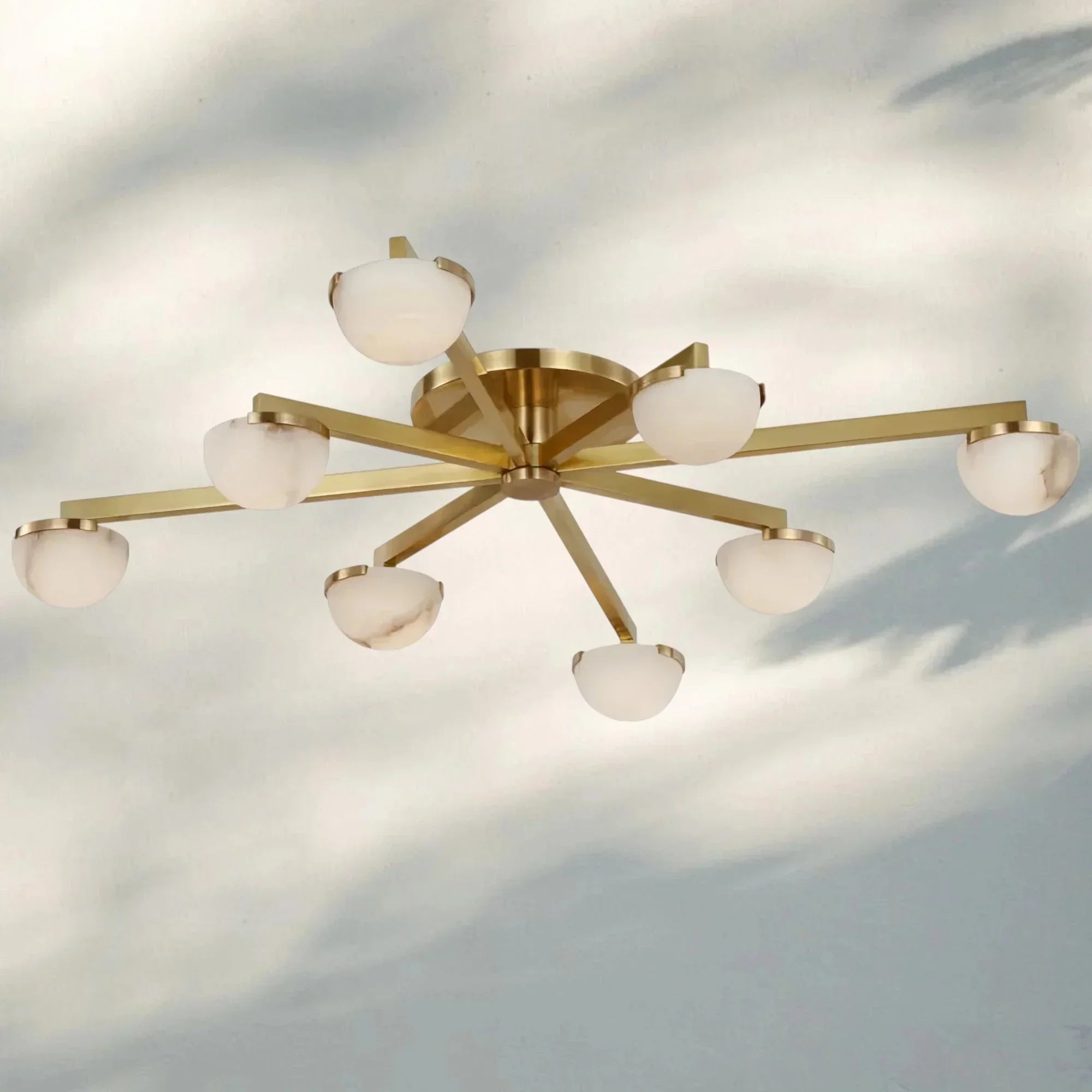Pedrea Alabaster Wearstler Large Staggered Arm Flush Mount - Briglighting