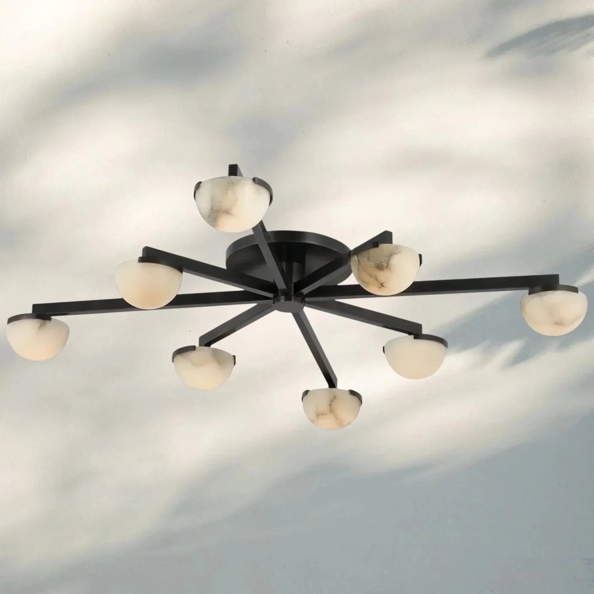 Pedrea Alabaster Wearstler Large Staggered Arm Flush Mount - Briglighting