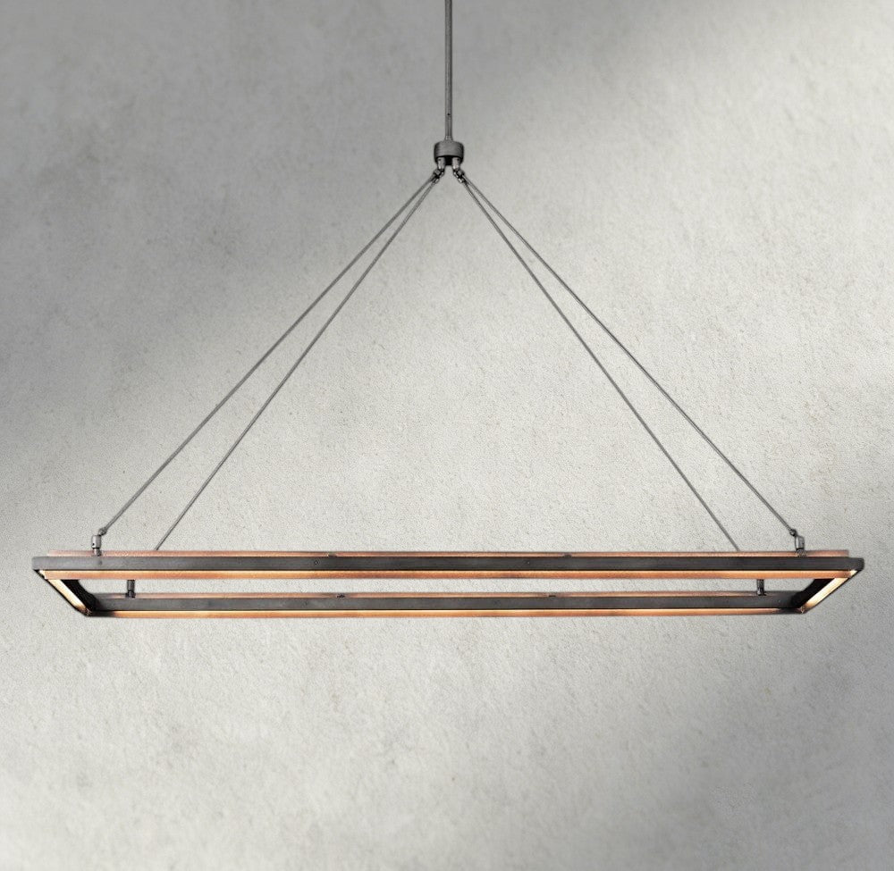 Peralta Rectangular Chandelier 48", 62"-chandelier-Briglighting