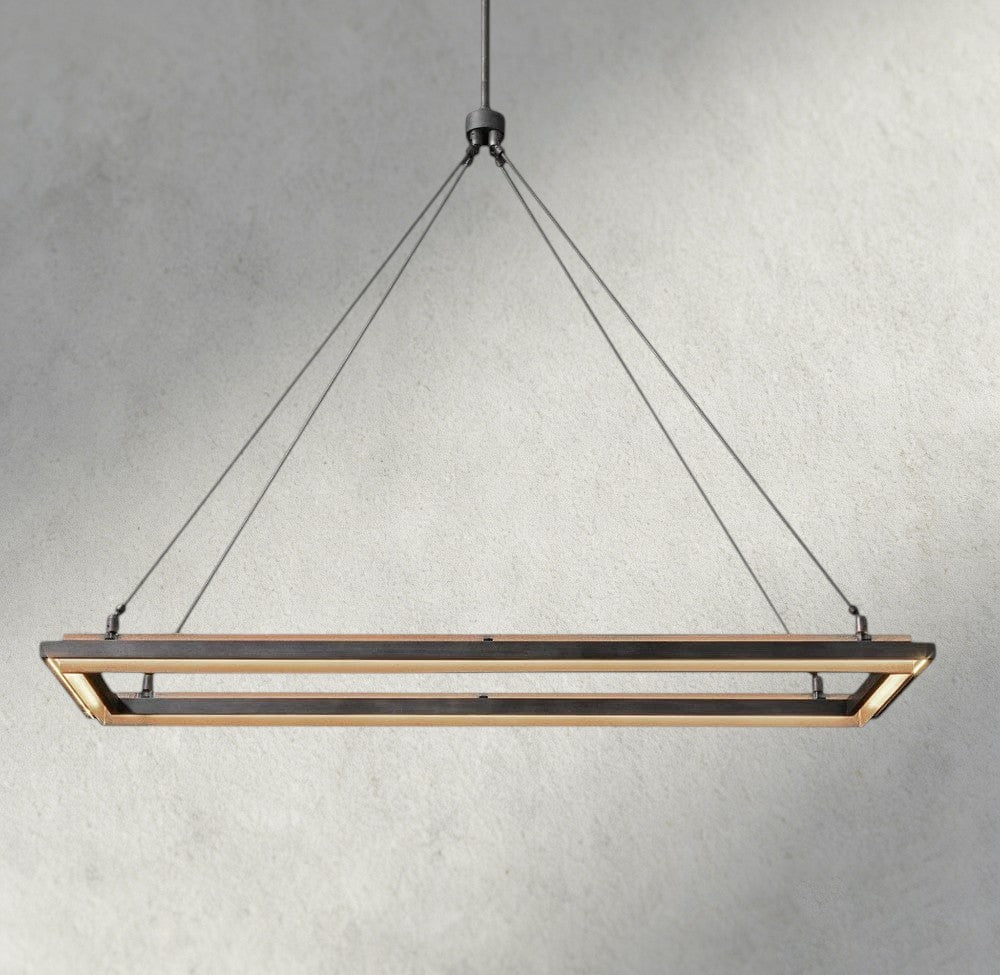 Peralta Rectangular Chandelier 48", 62"-chandelier-Briglighting