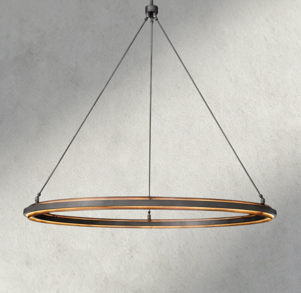 Peralta Round Chandelier 36", 48", 60", 2-Tier 60"-chandelier-Briglighting