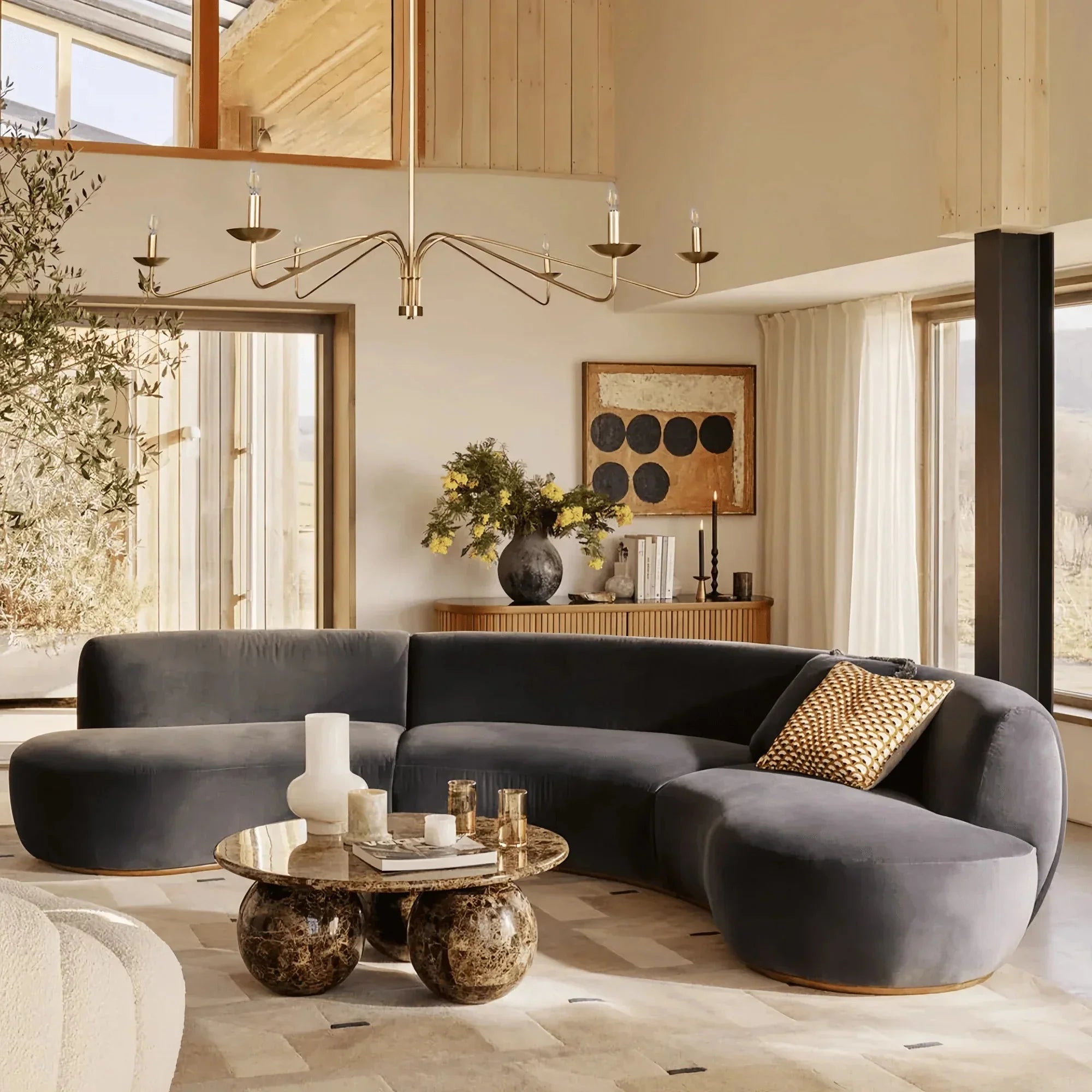 Philomena Chandelier - 60''BrassBriglighting
