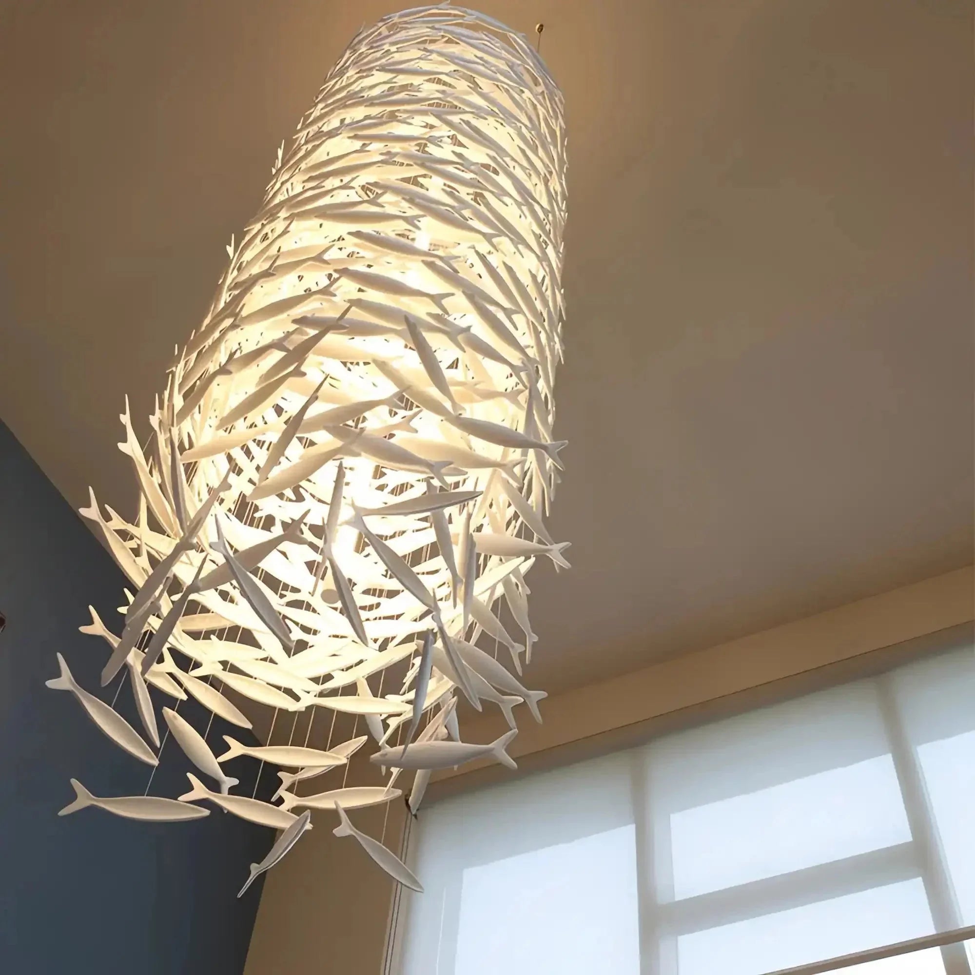 Porcelain Fish Shaped Dining Table Chandelier-Briglighting