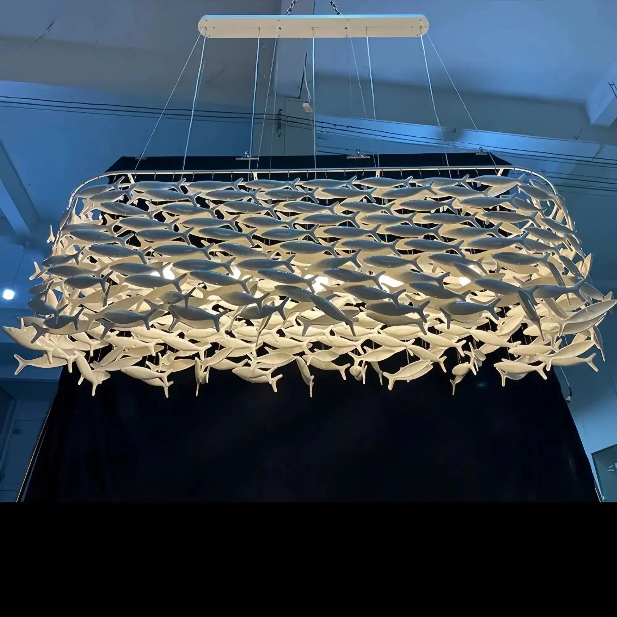 Porcelain Fish Shaped Dining Table Chandelier-Briglighting