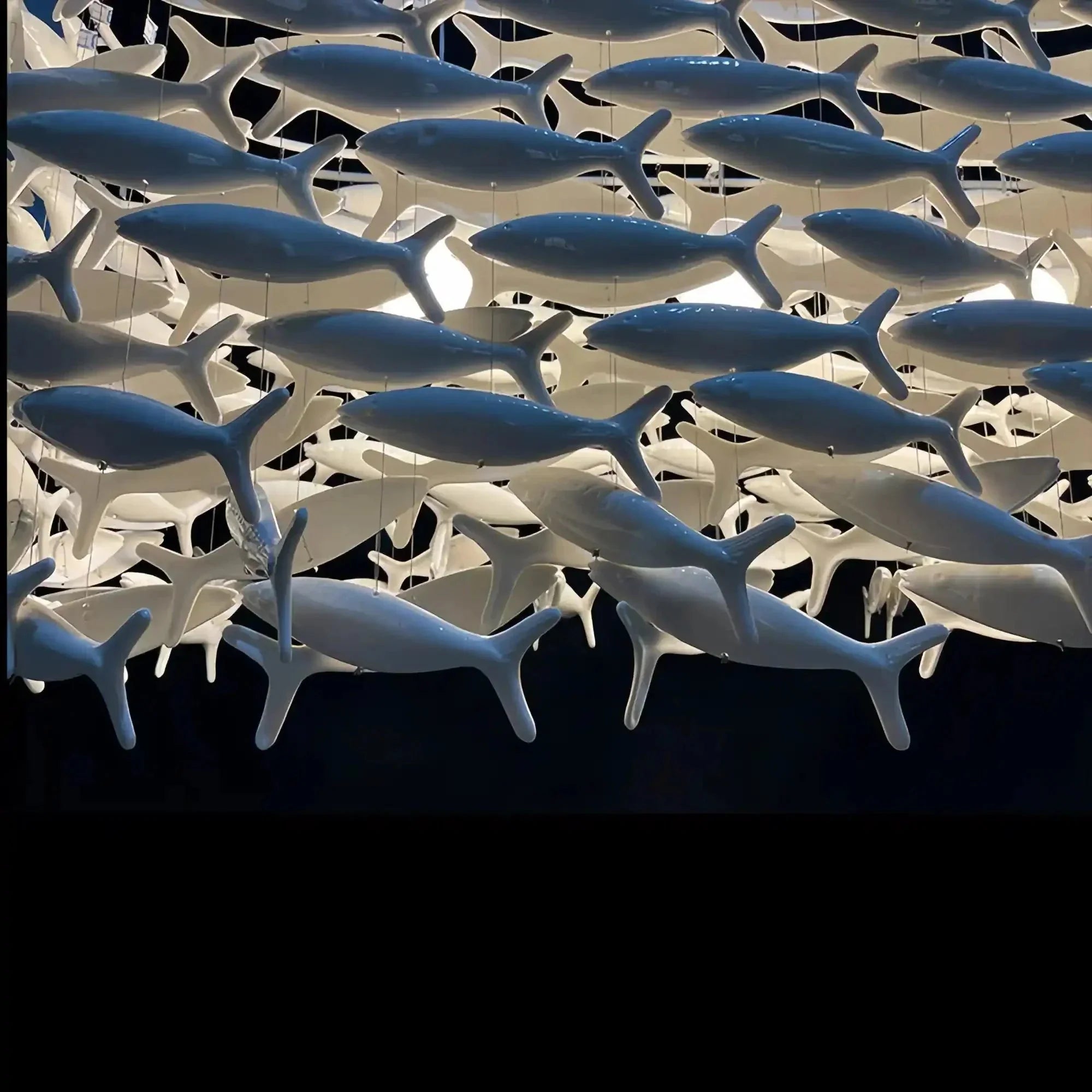 Porcelain Fish Shaped Dining Table Chandelier-Briglighting