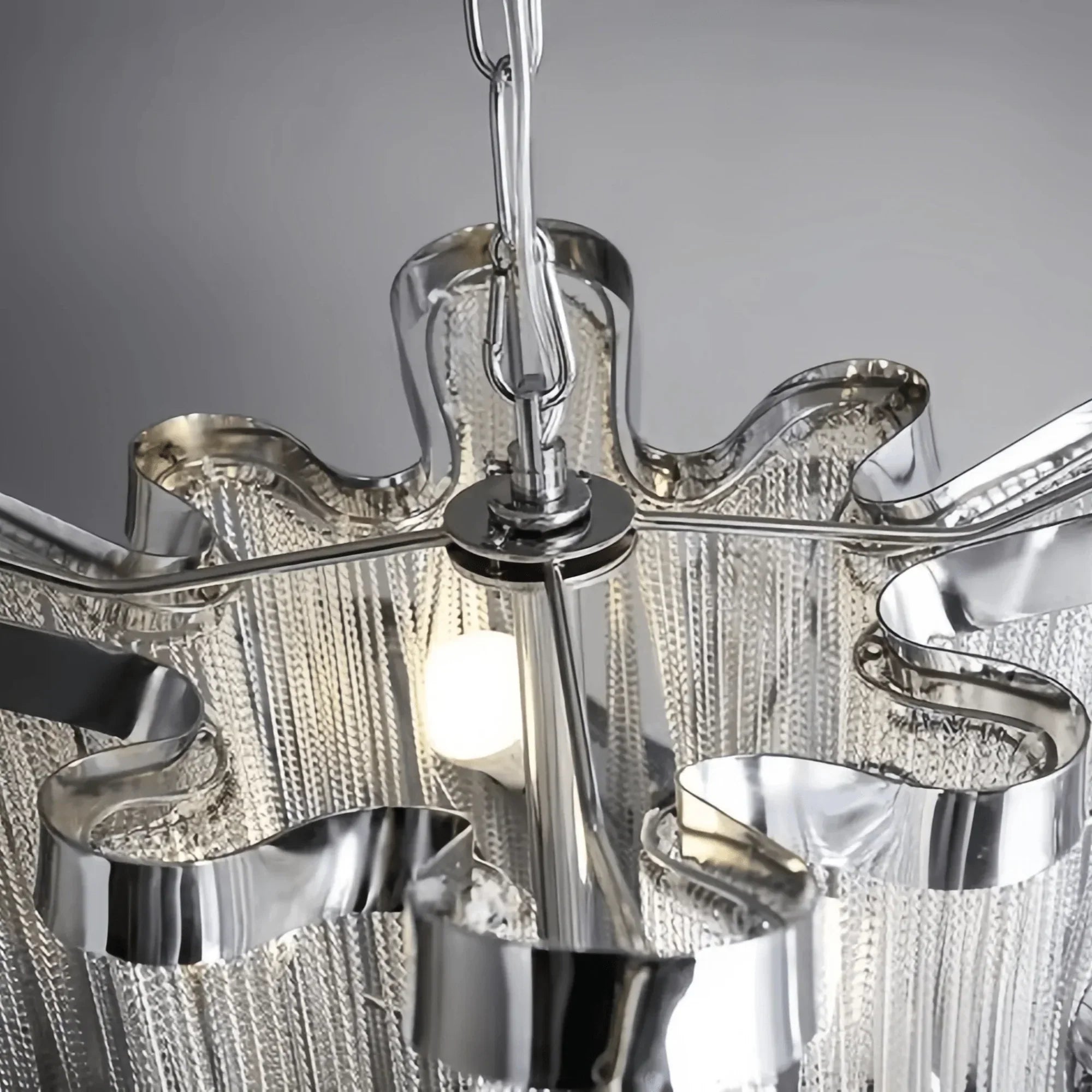 Post-Modern Extra Large Stainless Steel Long Tassel Chandelier-Briglighting