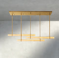 Audubon Alabaster Triple Bar Linear Chandelier-Briglighting