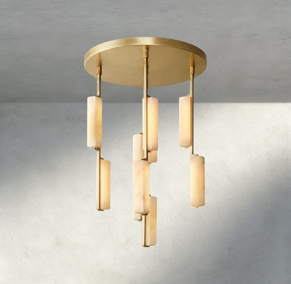 Audubon Alabaster Round Chandelier 24", 40", 56"-Briglighting