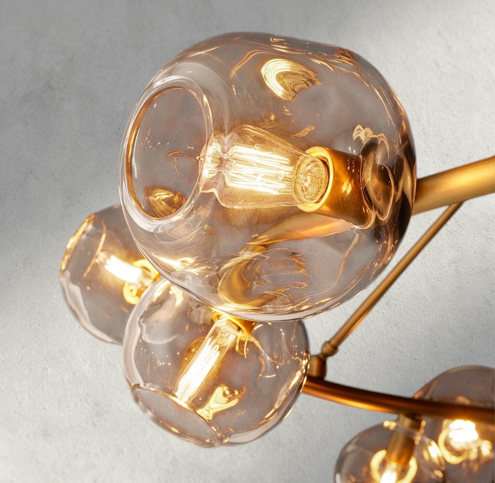 Bubble Clear Glass Round Chandelier-Chandelier-Briglighting