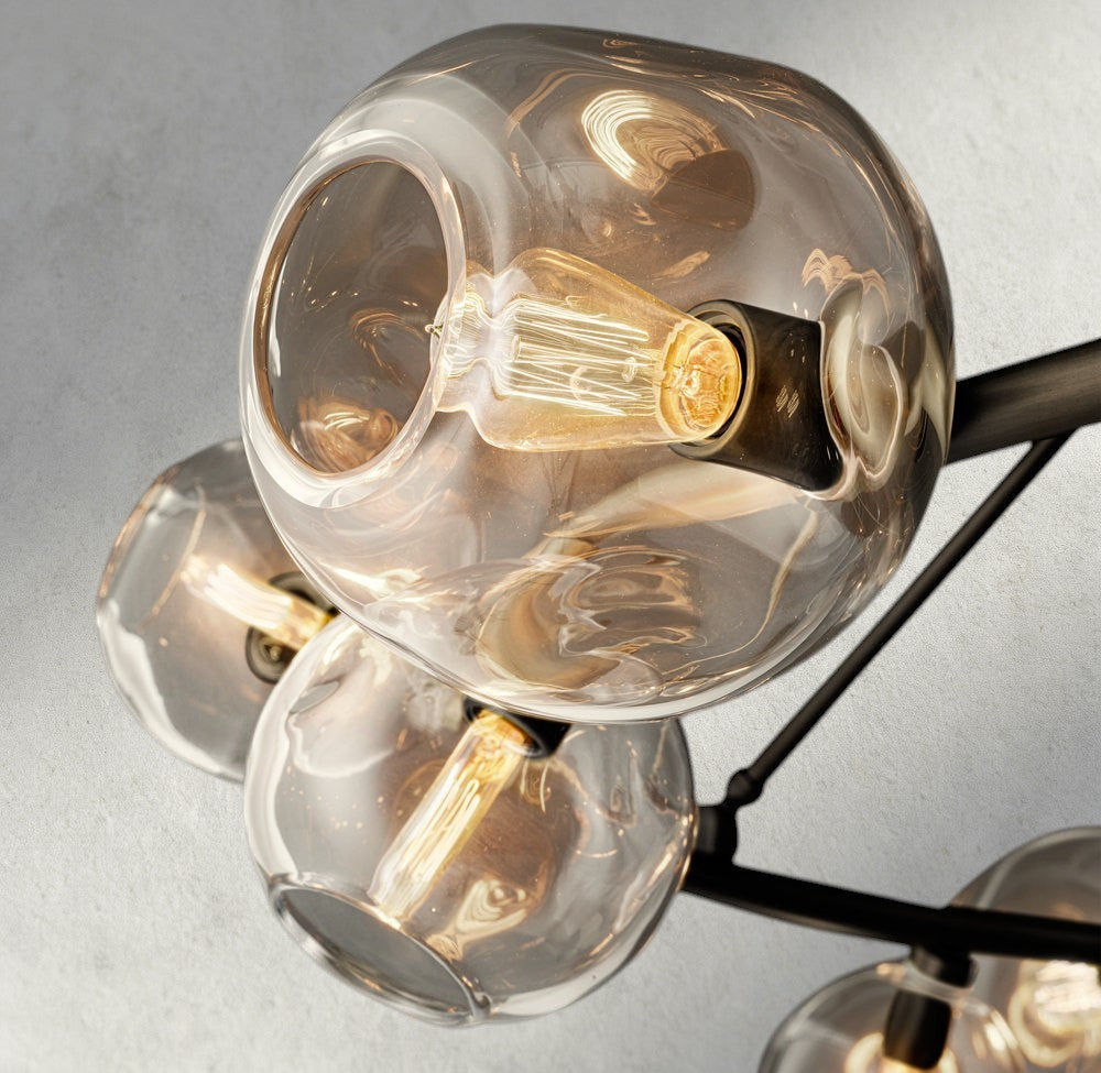 Bubble Clear Glass Round Chandelier-Chandelier-Briglighting