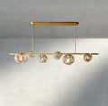 Bubble Clear Glass Linear Chandelier-Chandelier-Briglighting