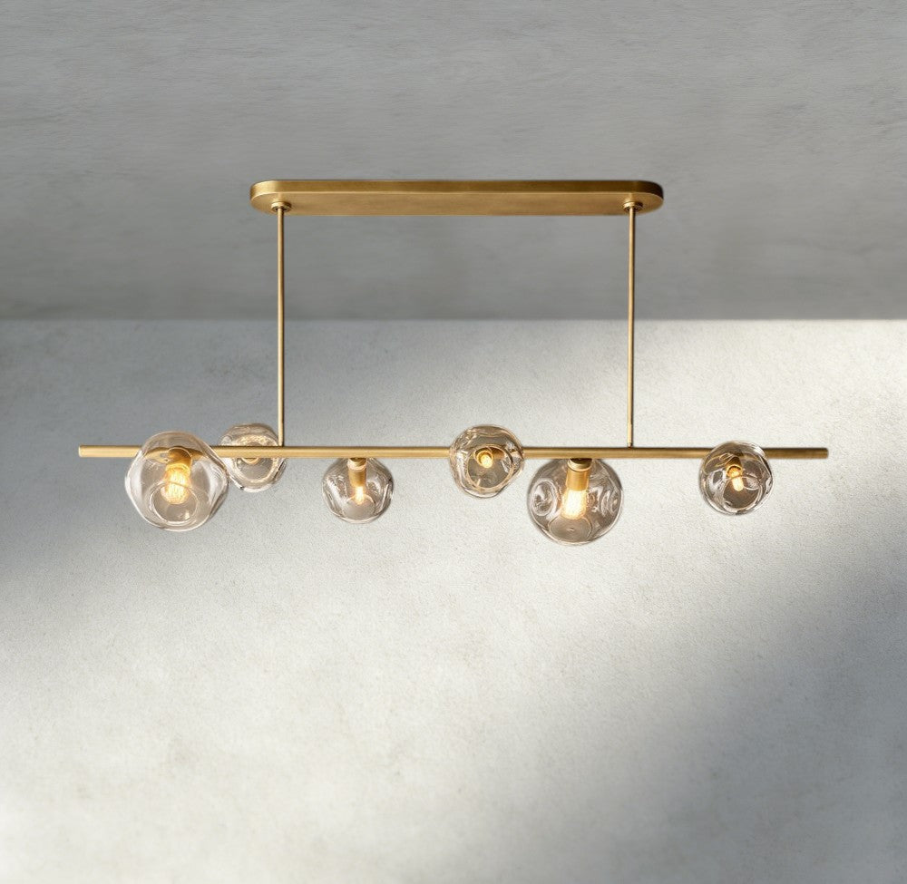 Bubble Clear Glass Linear Chandelier-Chandelier-Briglighting