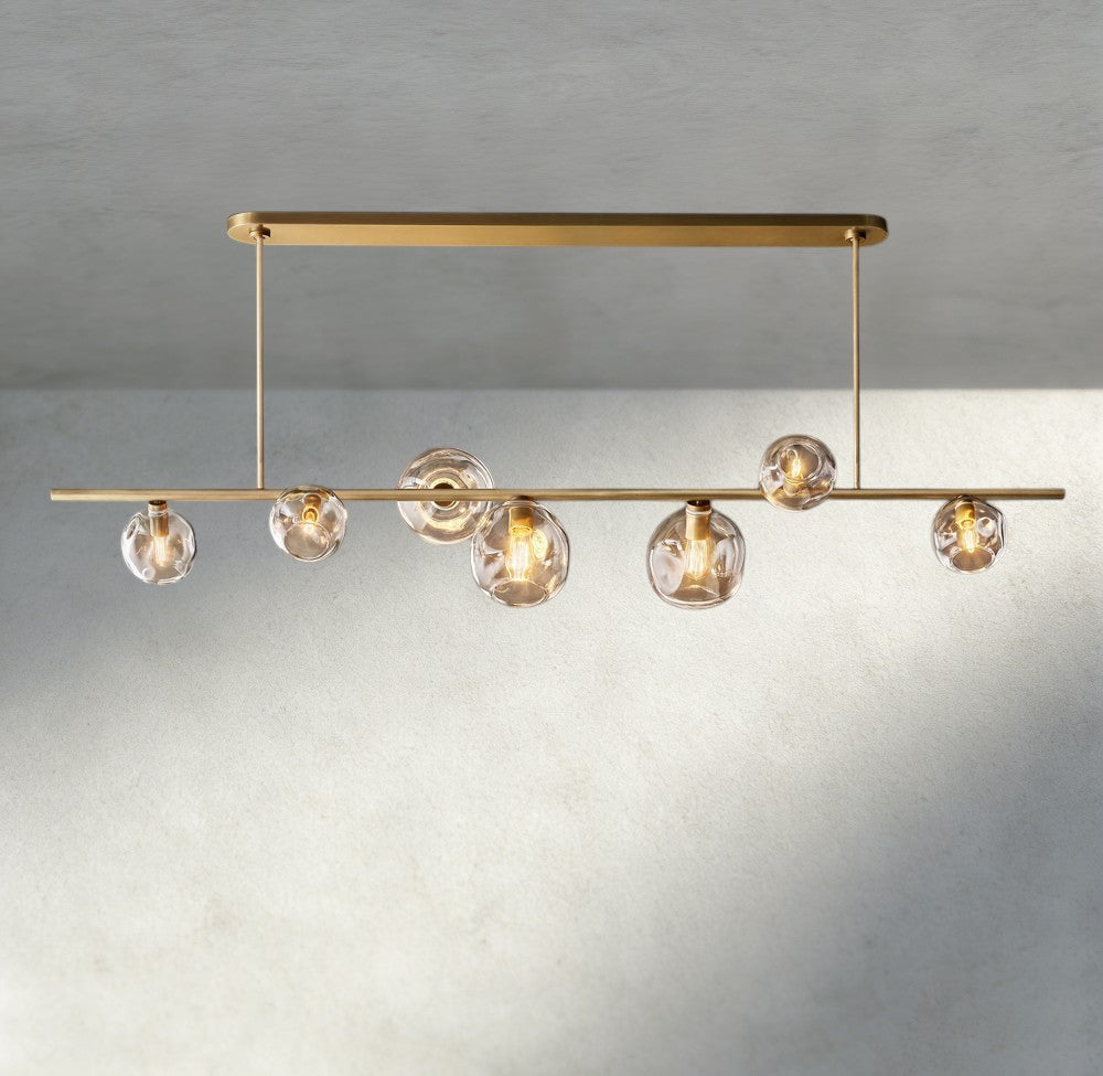 Bubble Clear Glass Linear Chandelier-Chandelier-Briglighting
