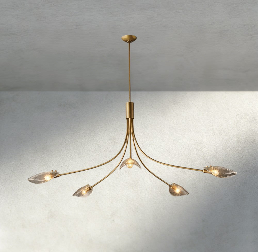 Shell Clear Glass Chandelier-Chandelier-Briglighting