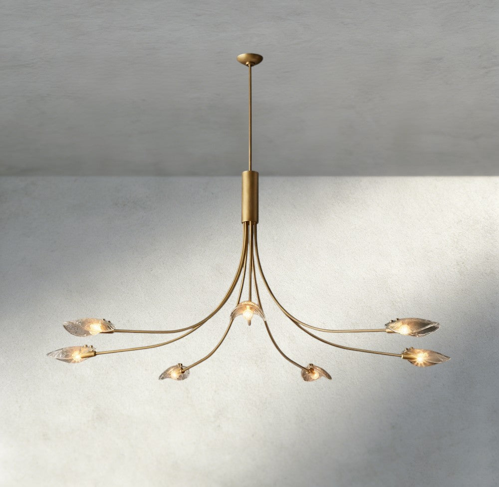 Shell Clear Glass Chandelier-Chandelier-Briglighting