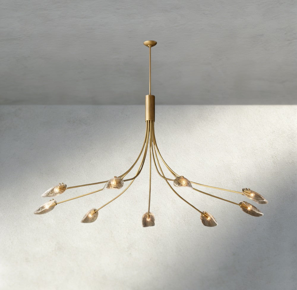 Shell Clear Glass Chandelier-Chandelier-Briglighting