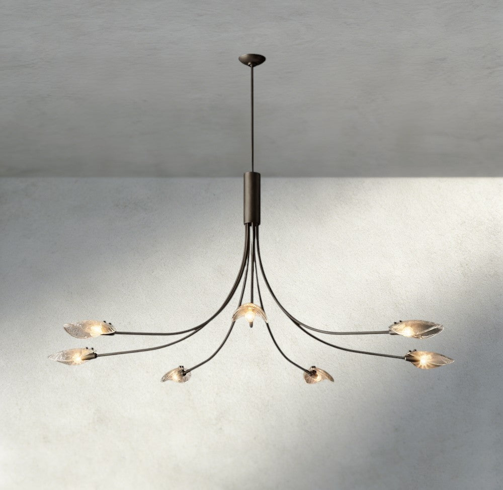 Shell Clear Glass Chandelier-Chandelier-Briglighting