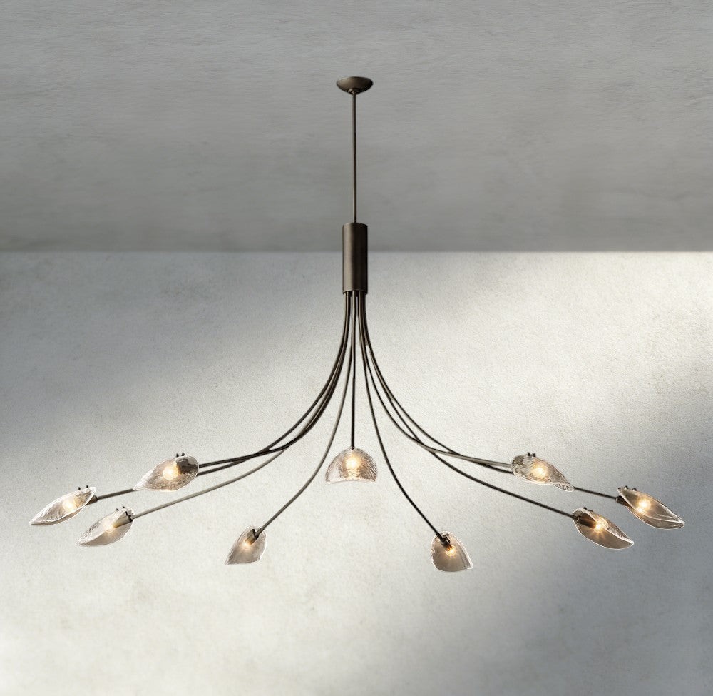 Shell Clear Glass Chandelier-Chandelier-Briglighting