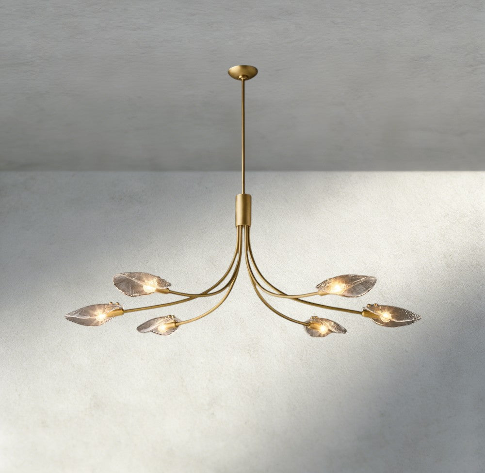 Shell Clear Glass Chandelier-Chandelier-Briglighting