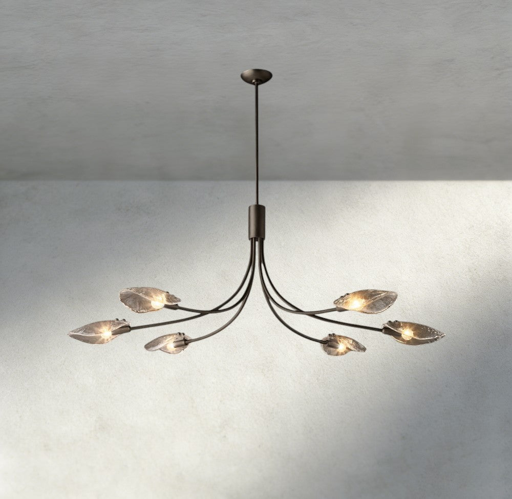Shell Clear Glass Chandelier-Chandelier-Briglighting