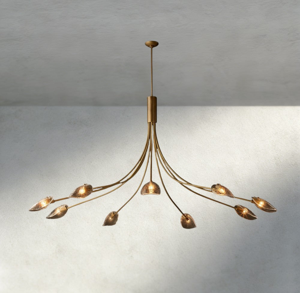 Shell Smoke Glass Chandelier-Chandelier-Briglighting
