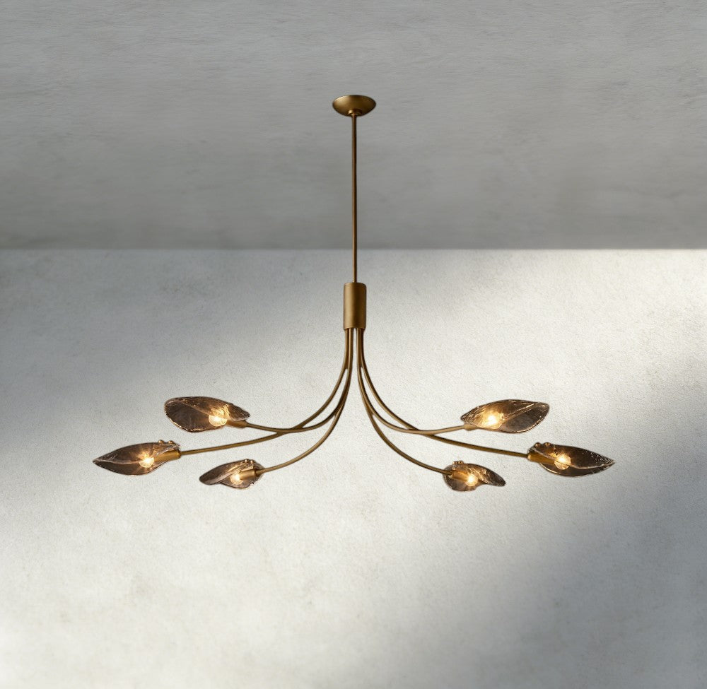 Shell Smoke Glass Chandelier-Chandelier-Briglighting