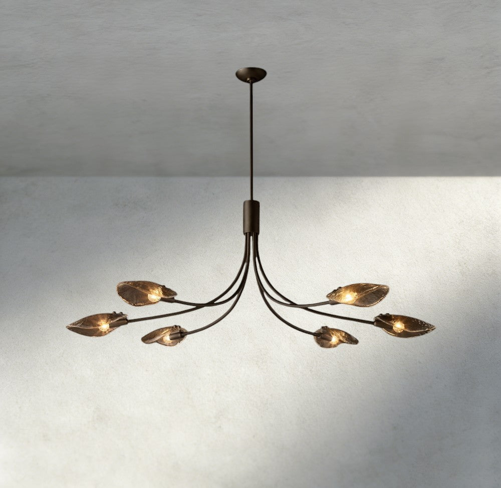Shell Smoke Glass Chandelier-Chandelier-Briglighting
