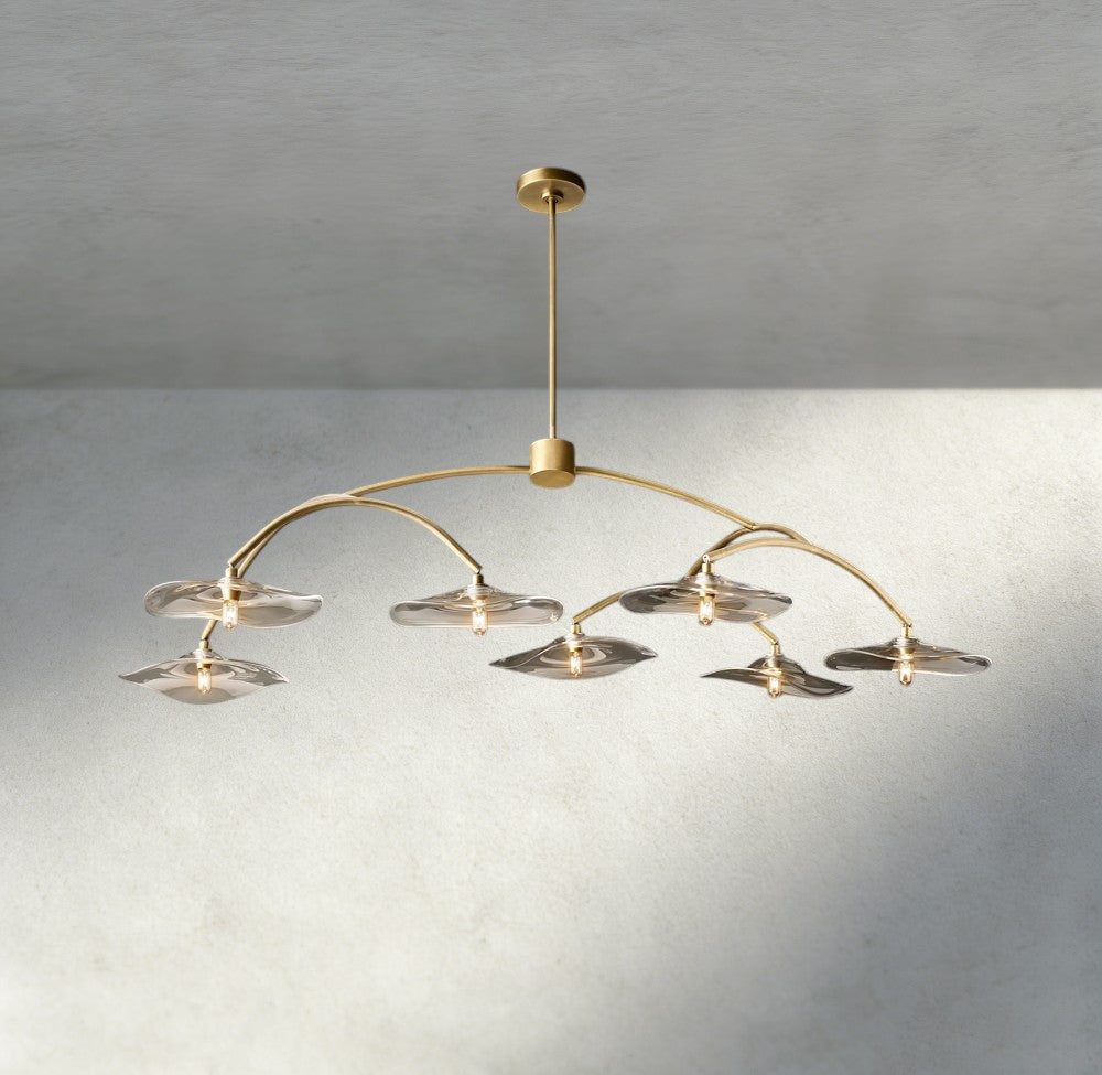 Lily Clear Glass Round Chandelier-Chandelier-Briglighting