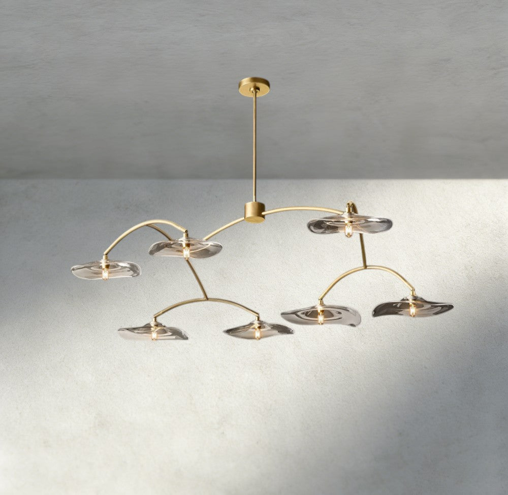 Lily Clear Glass Round Chandelier-Chandelier-Briglighting