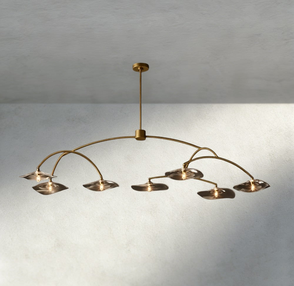 Lily Clear Glass Round Chandelier-Chandelier-Briglighting