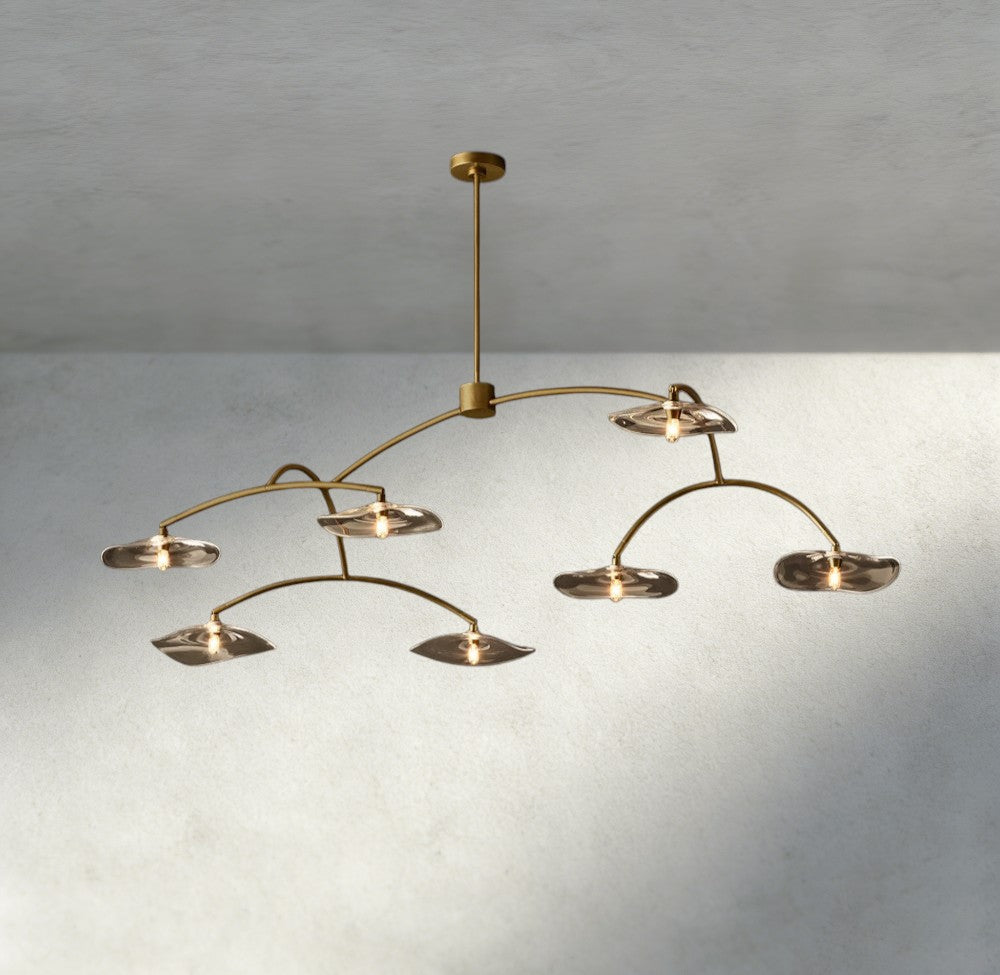Lily Clear Glass Round Chandelier-Chandelier-Briglighting