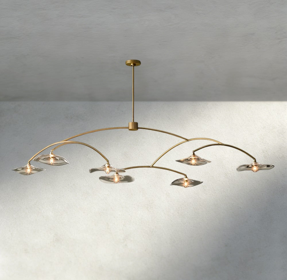 Lily Clear Glass Round Chandelier-Chandelier-Briglighting