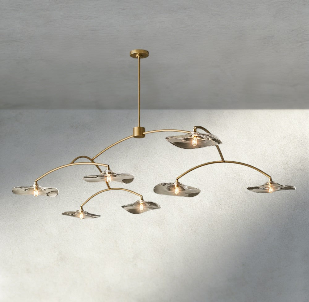 Lily Clear Glass Round Chandelier-Chandelier-Briglighting
