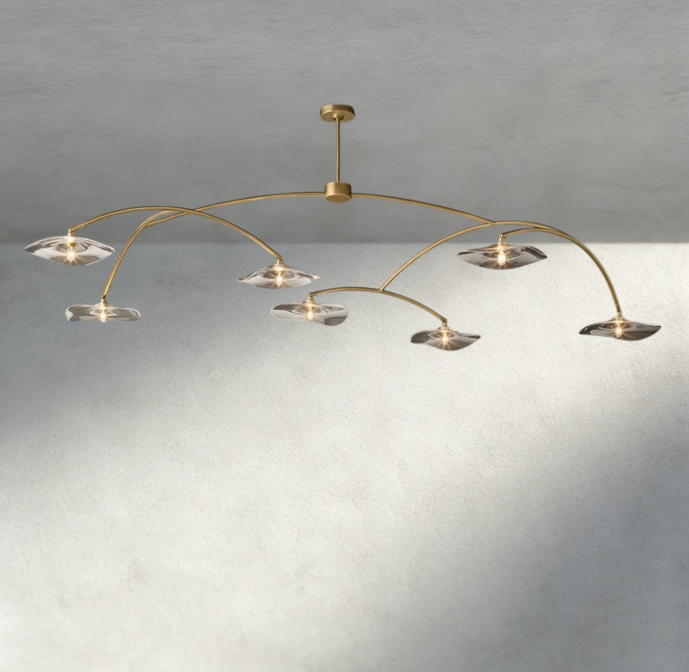 Lily Clear Glass Round Chandelier-Chandelier-Briglighting