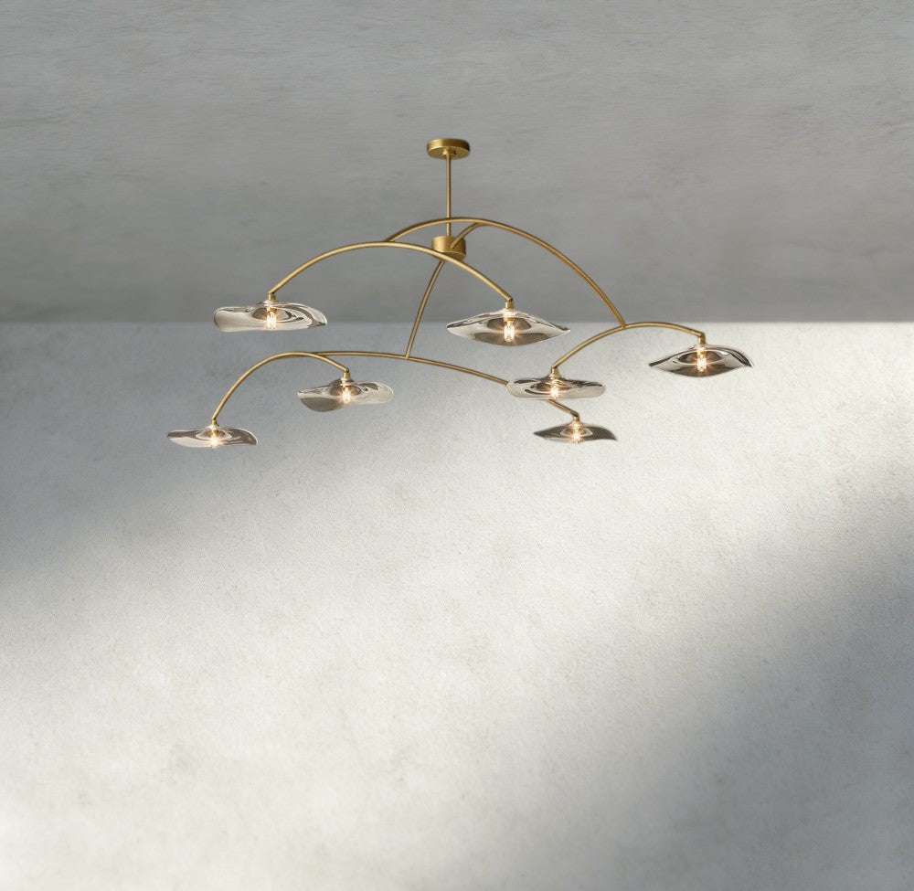 Lily Clear Glass Round Chandelier-Chandelier-Briglighting