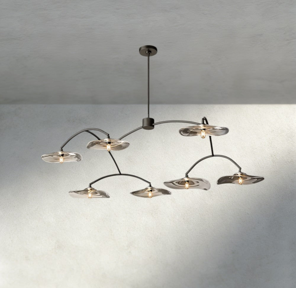Lily Clear Glass Round Chandelier-Chandelier-Briglighting