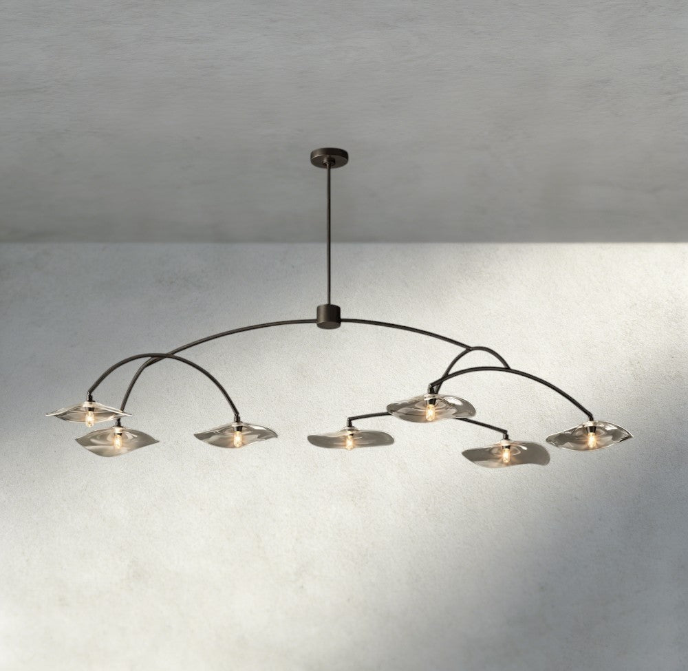 Lily Clear Glass Round Chandelier-Chandelier-Briglighting