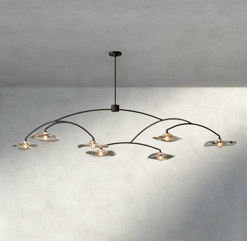 Lily Clear Glass Round Chandelier-Chandelier-Briglighting