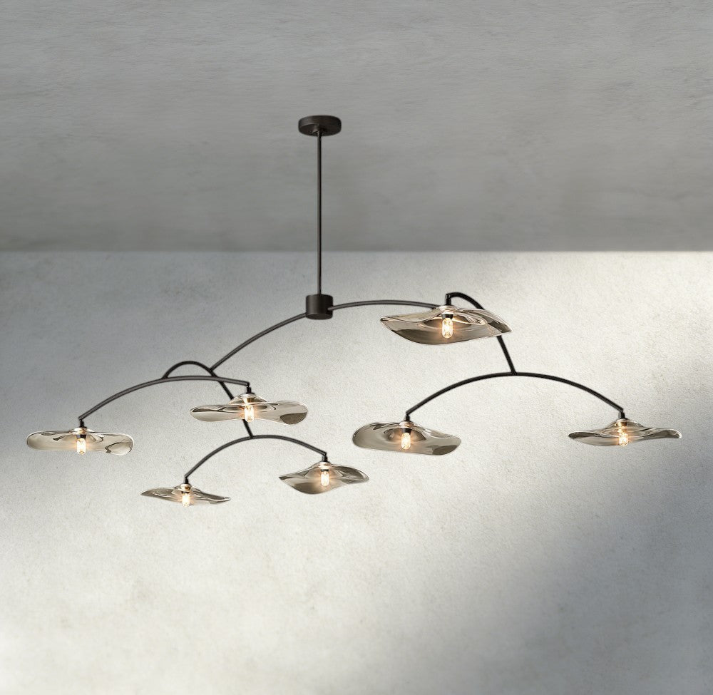 Lily Clear Glass Round Chandelier-Chandelier-Briglighting