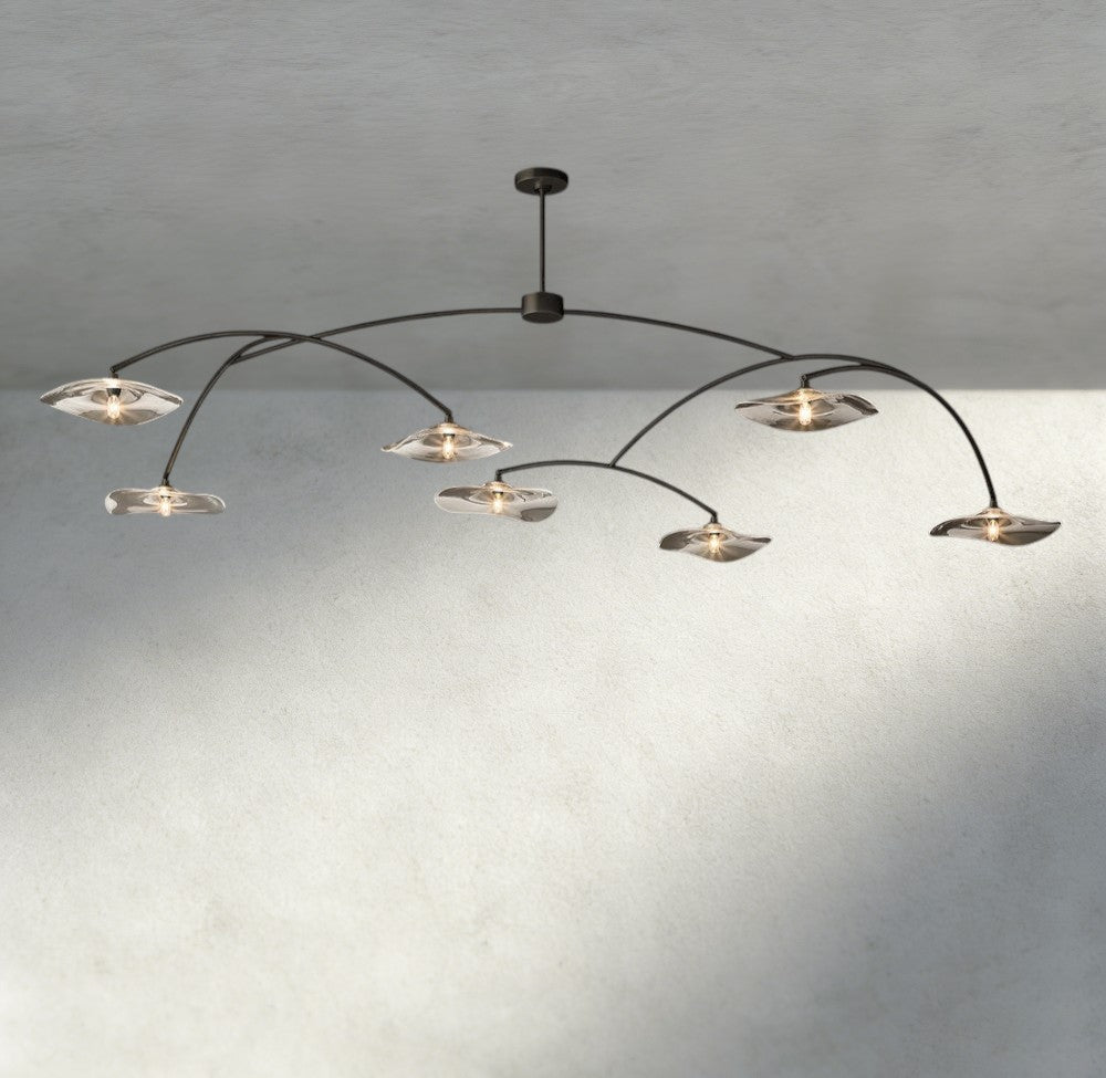 Lily Clear Glass Round Chandelier-Chandelier-Briglighting