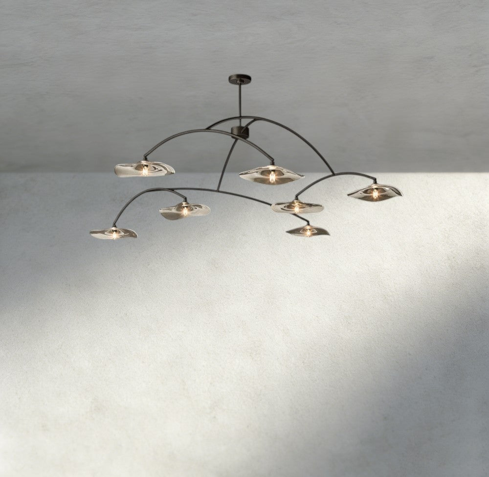 Lily Clear Glass Round Chandelier-Chandelier-Briglighting