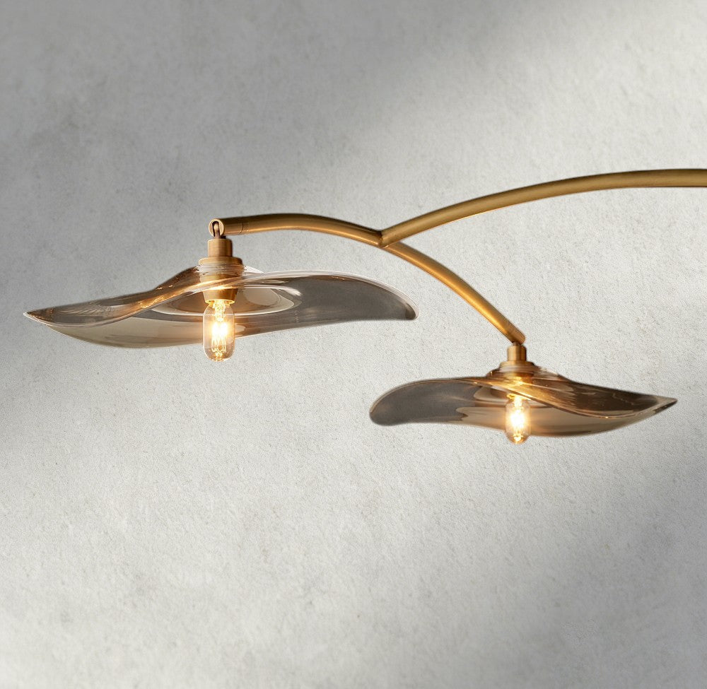 Lily Clear Glass Linear Chandelier-Chandelier-Briglighting