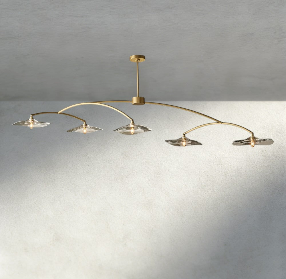 Lily Clear Glass Linear Chandelier-Chandelier-Briglighting