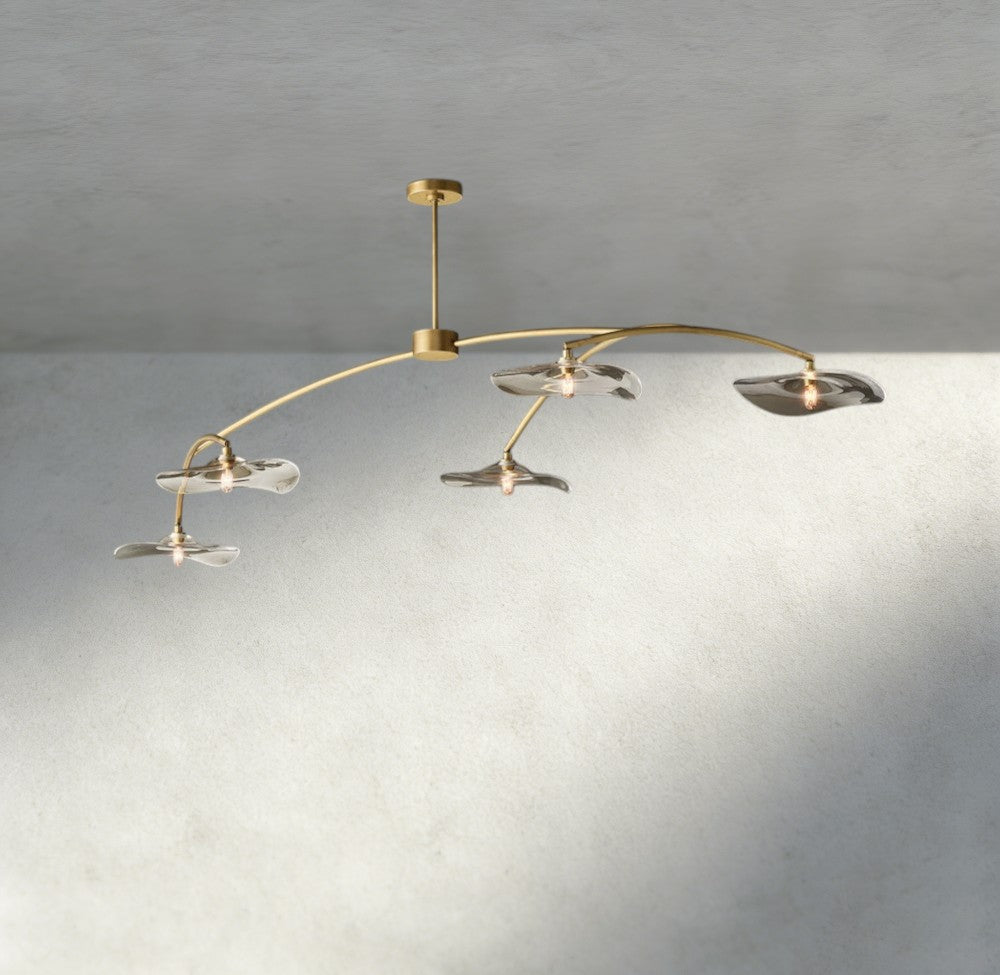 Lily Clear Glass Linear Chandelier-Chandelier-Briglighting
