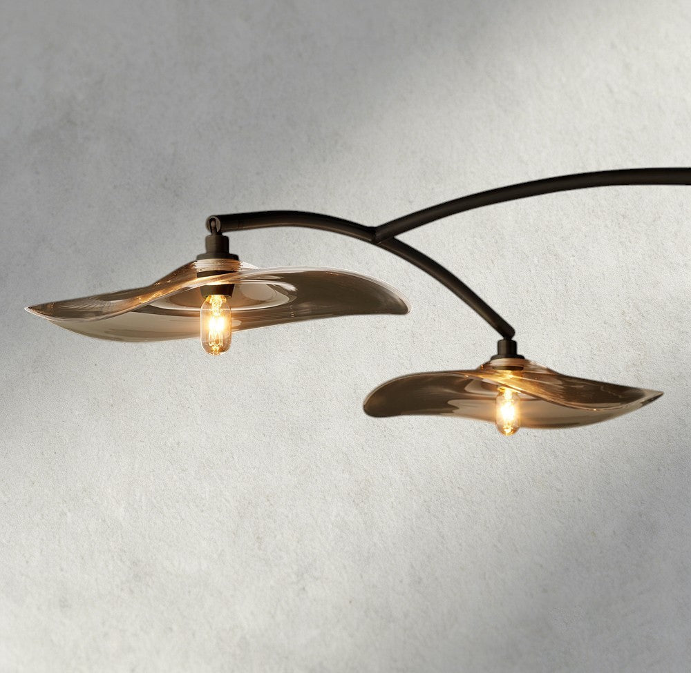 Lily Clear Glass Linear Chandelier-Chandelier-Briglighting