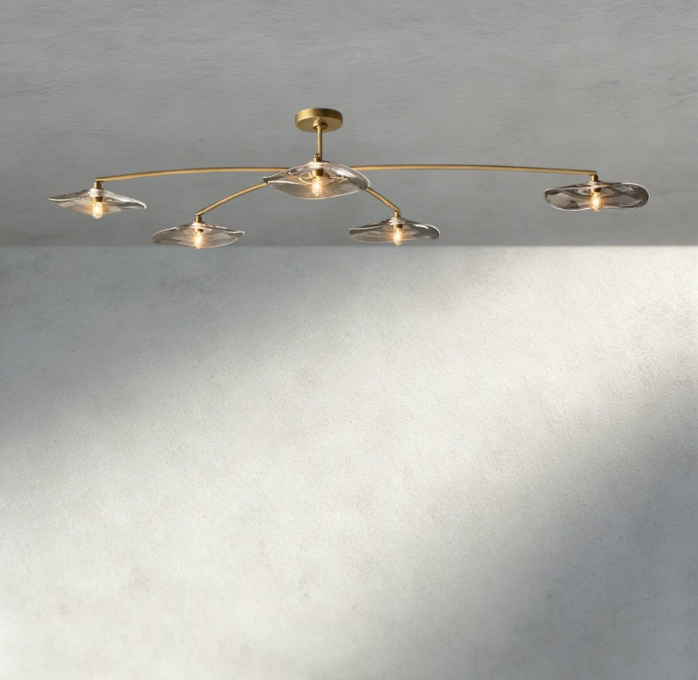 Lily Clear Glass Flushmount-Flushmounts-Briglighting