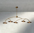 Lily Smoke Glass Linear Chandelier-Chandelier-Briglighting