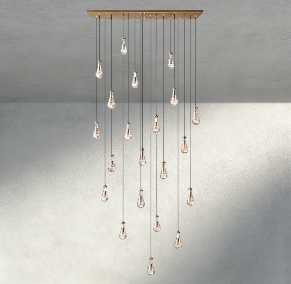 Rain Rectangular Chandelier 54", 72"-Briglighting