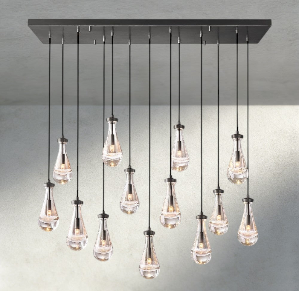Rain Rectangular Chandelier 54", 72"-Briglighting